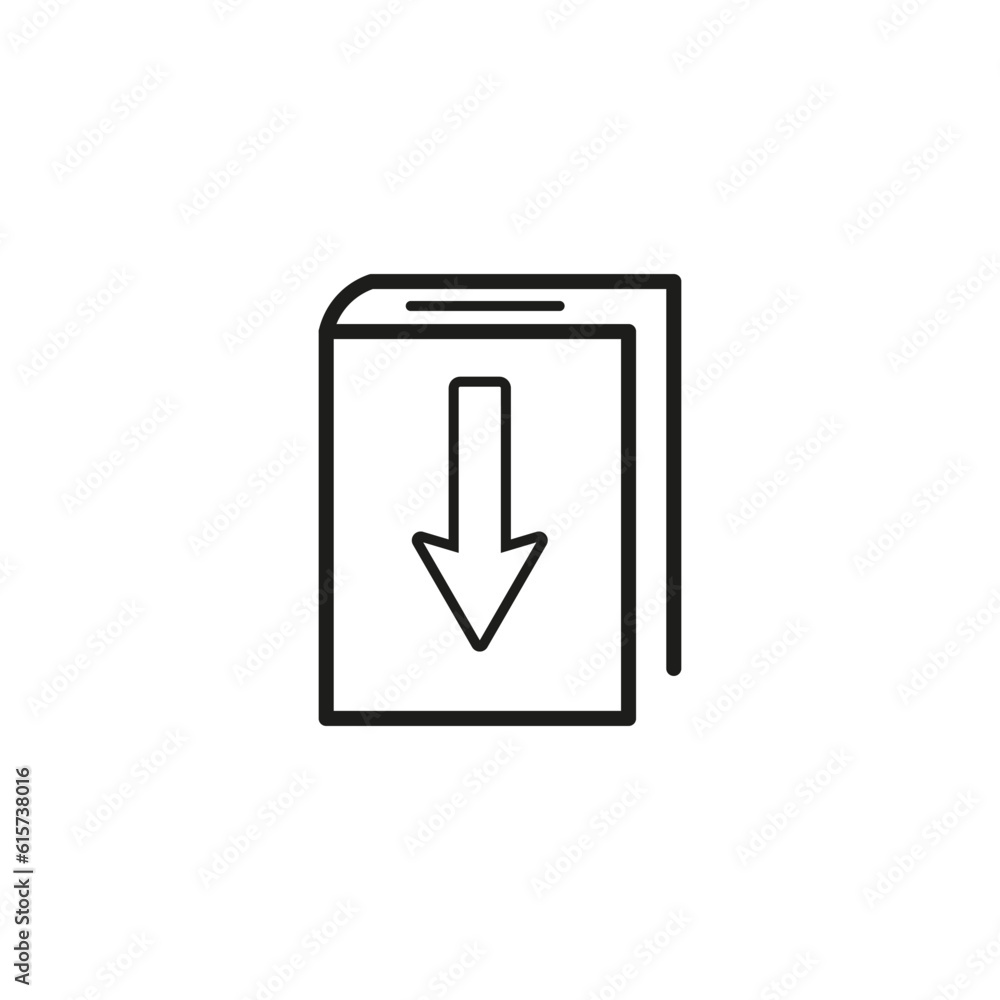 Download book icon. Vector illustration. Stock picture. Download book icon. Vector illustration. Stock picture.