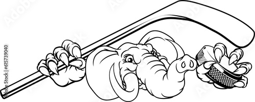 Photography Elephant Ice Hockey Player Animal Sports Mascot