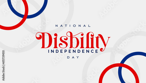 national disability independence day Holiday concept. Template for background, banner, card, poster, t-shirt with text inscription