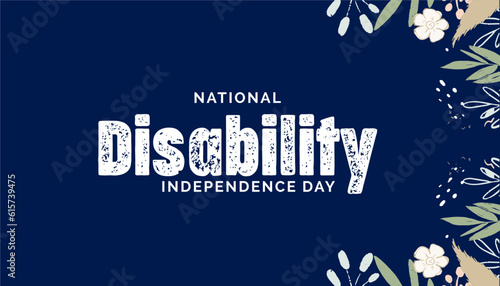 national disability independence day Holiday concept. Template for background, banner, card, poster, t-shirt with text inscription
