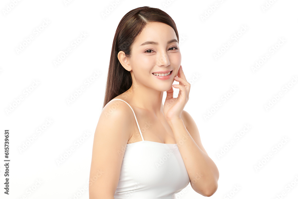 Beautiful young asian woman with clean fresh skin on white background, Face care, Facial treatment, Cosmetology, beauty and spa, Asian women portrait. Beautiful young asian woman with clean fresh skin on white background, Face care, Facial treatment, Cosmetology, beauty and spa, Asian women portrait.