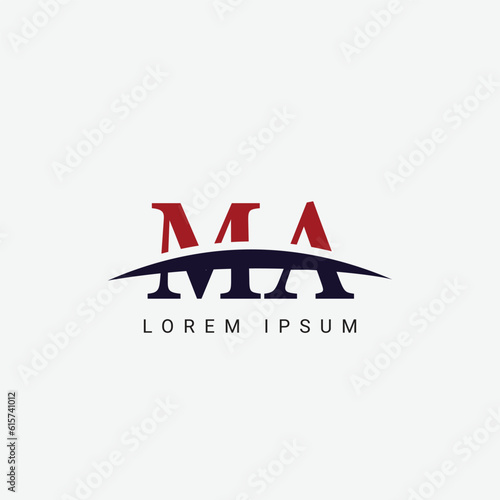 Initial M A, MA Letter Logo design vector template, Graphic Symbol for Corporate Business Identity