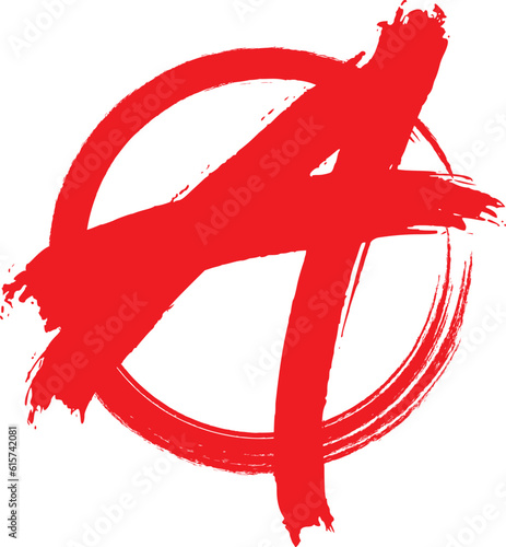 Anarchy sign on white background