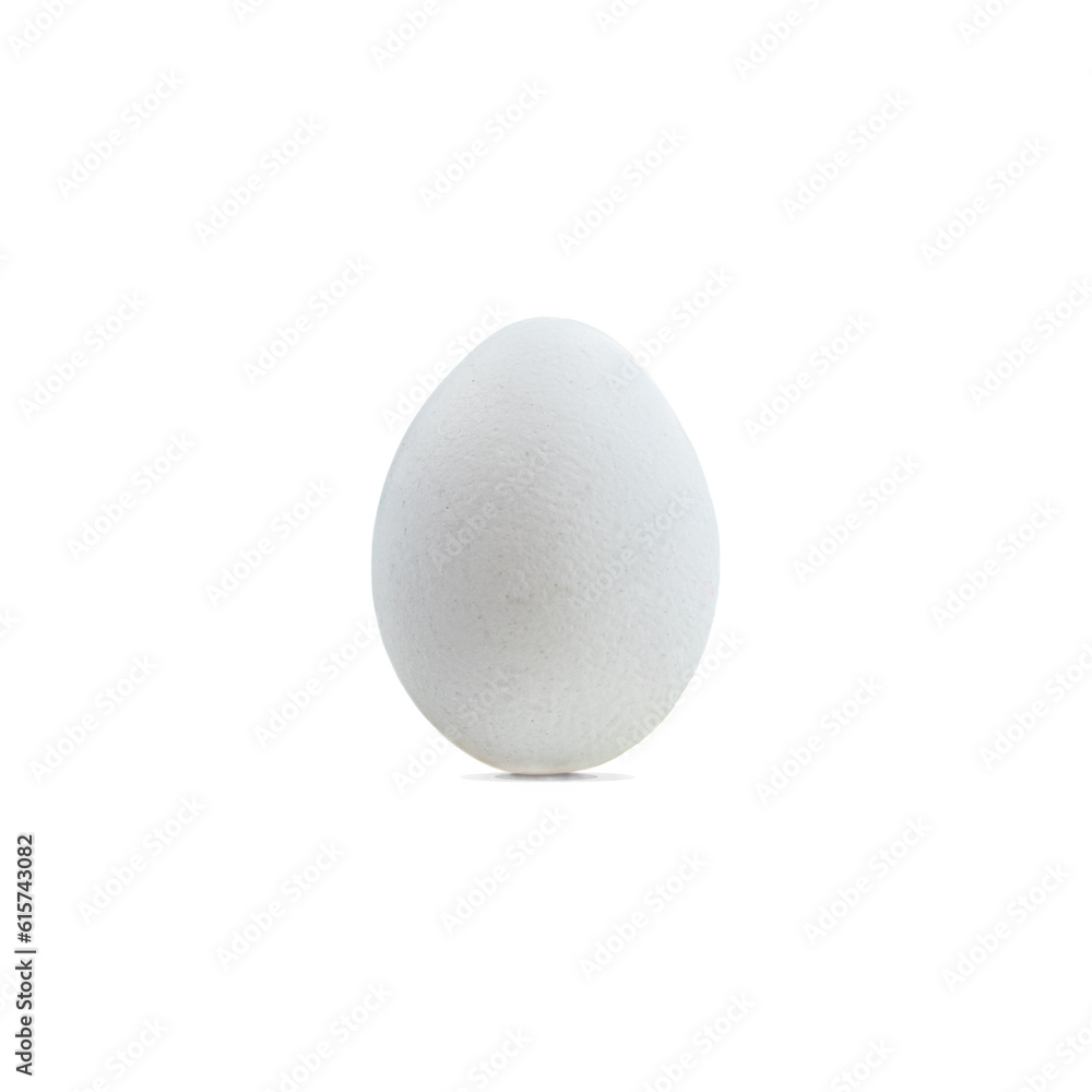 white chicken egg on a white background, isolated on a white background white chicken egg on a white background, isolated on a white background