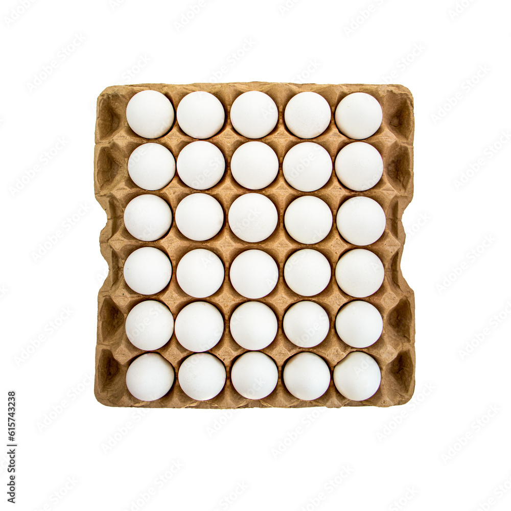 eggs in an egg carton, Chicken white eggs in carton box, view from above eggs in an egg carton, Chicken white eggs in carton box, view from above