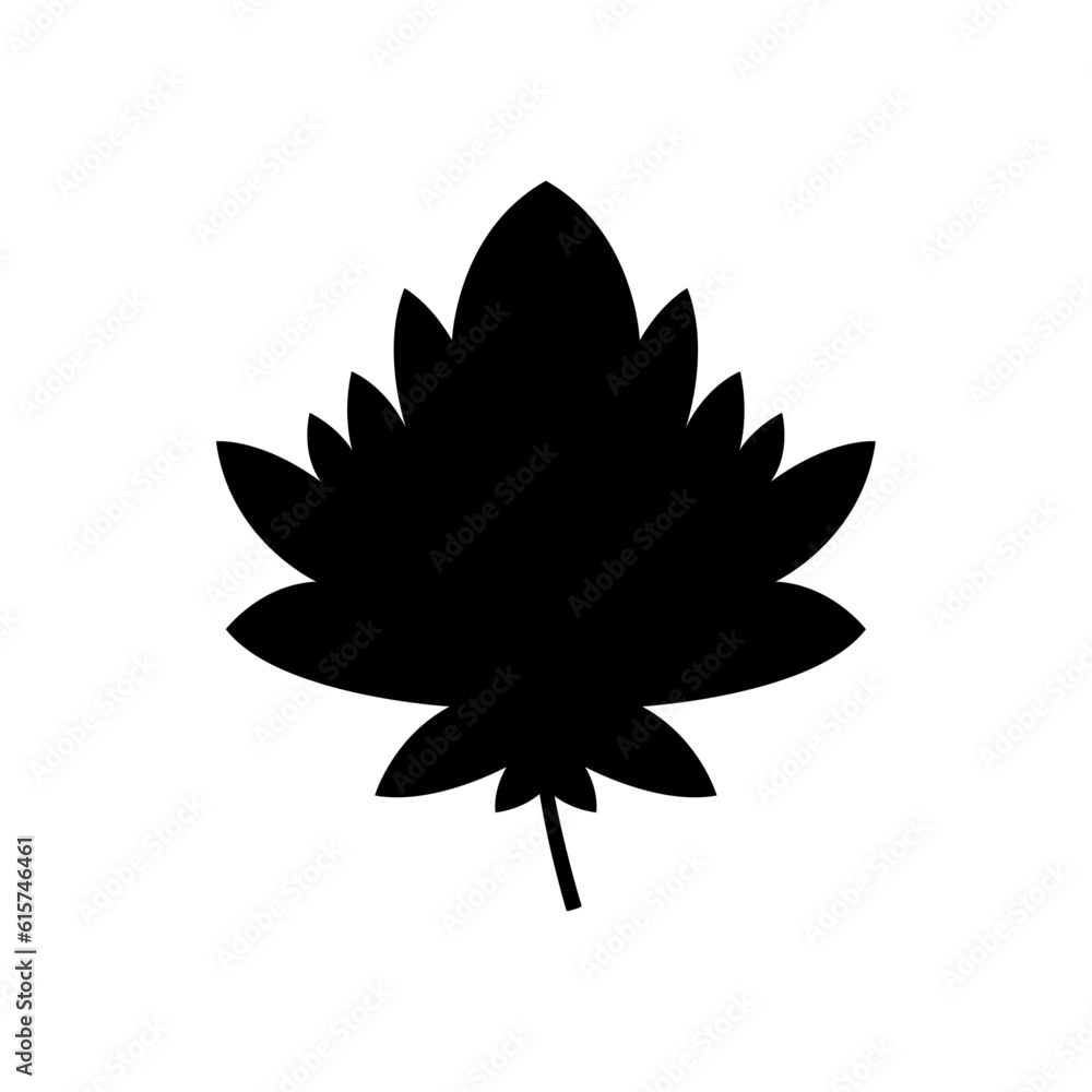 Black tree leaf vector illustration isolated on transparent background Black tree leaf vector illustration isolated on transparent background