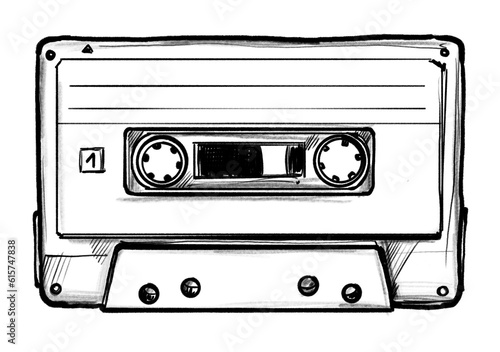 Hand drawn music tape (MC) / cassette photo