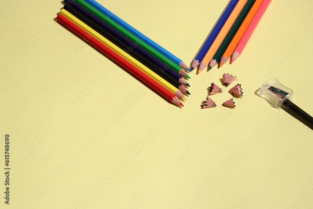 Fototapeta premium pencils and paper