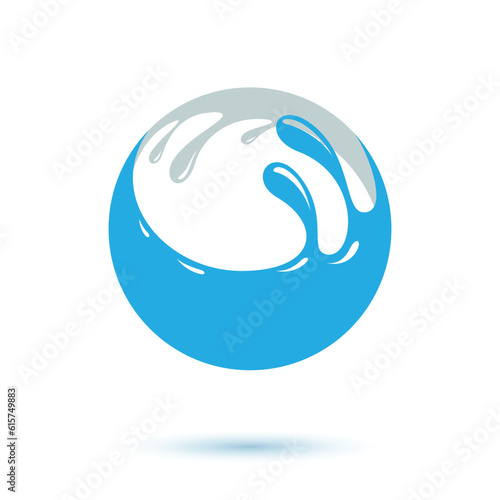 Sea wave splash vector logo...