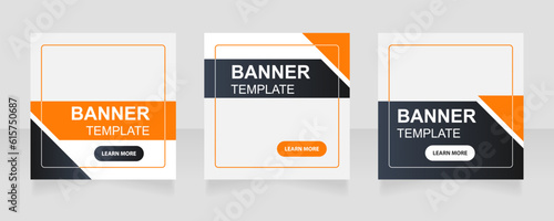 Transport company service web banner design template. Vector flyer with text space. Advertising placard with customized copyspace. Printable poster for advertising. Arial font used