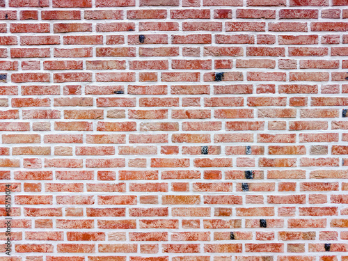Red brick wall texture. Background of red bricks. Bricks and brickwork