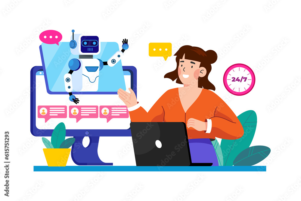 AI chatbots provide instant customer support.