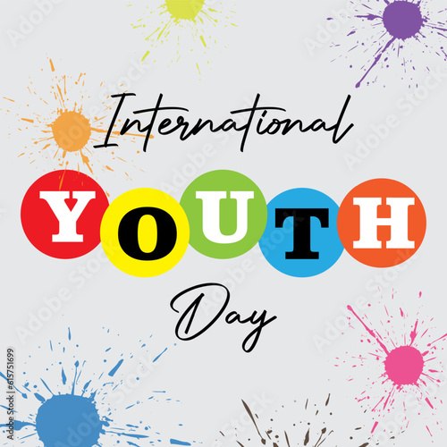 youth day vector background.suitable for card, banner, or poster