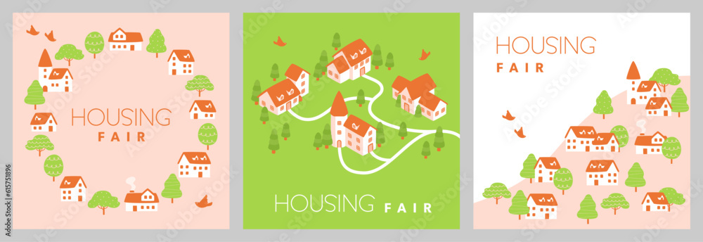 Housing event banner set