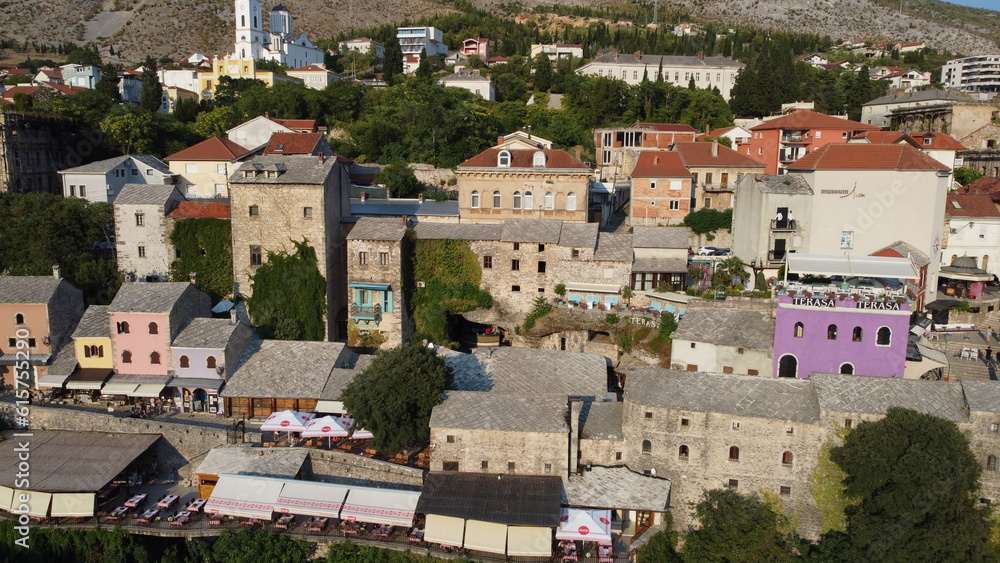 Obraz premium Mostar, Bosnia and Herzegovina. Aerial view.