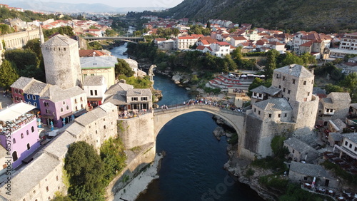 Mostar  Bosnia and Herzegovina. Aerial view.