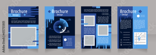 Mission statement for business blank brochure design. Template set with copy space for text. Premade corporate reports collection. Editable 4 paper pages. Ubuntu Condensed, Arial Regular fonts used