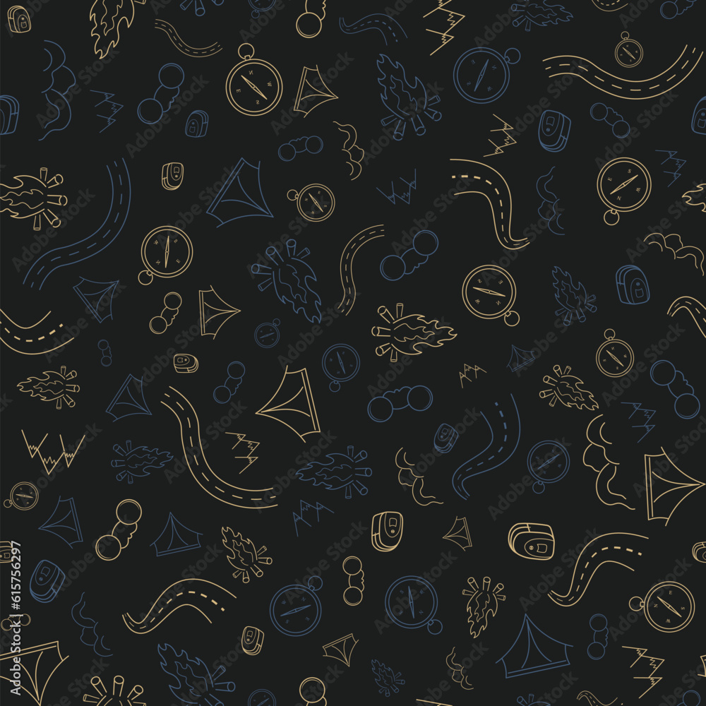 Travel Pattern, Hand Draw Illustration Travel Pattern, Hand Draw Illustration