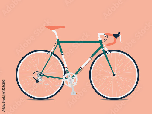 Retro Road Bike Dark Green