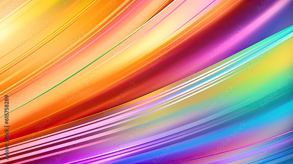 Abstract iridescent background from stripes of different iridescent colors. Rainbow background. AI generated Generative AI Abstract iridescent background from stripes of different iridescent colors. Rainbow background. AI generated Generative AI