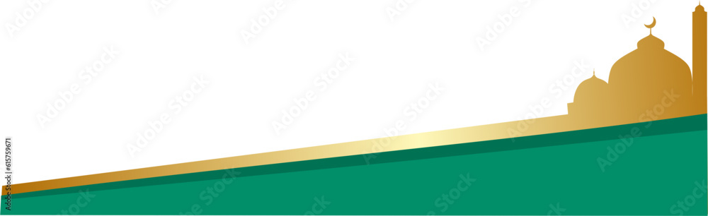 Golden mosque Islamic Border, Ramadan Illustration Golden mosque Islamic Border, Ramadan Illustration