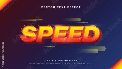 Hot Super Speed 3D editable text effect, suitable for promotion, product, headline
