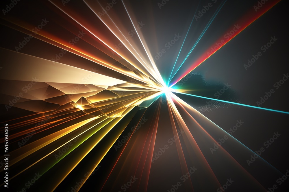 Laser beams light effect on black background. Laser rays abstract background. Generative AI. Laser beams light effect on black background. Laser rays abstract background. Generative AI.