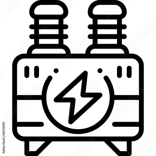 power transformer line icon