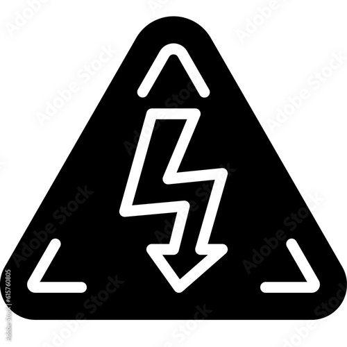 high voltage solid icon