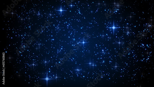 Abstract Magical Fantasy Holiday Blue Glowing Shine Shimmering Glitter Sparkle Star Particles Background
