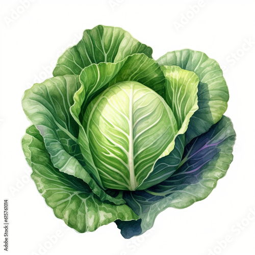 fresh green cabbage illustration