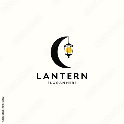 lantern logo vintage vector illustration template icon graphic design