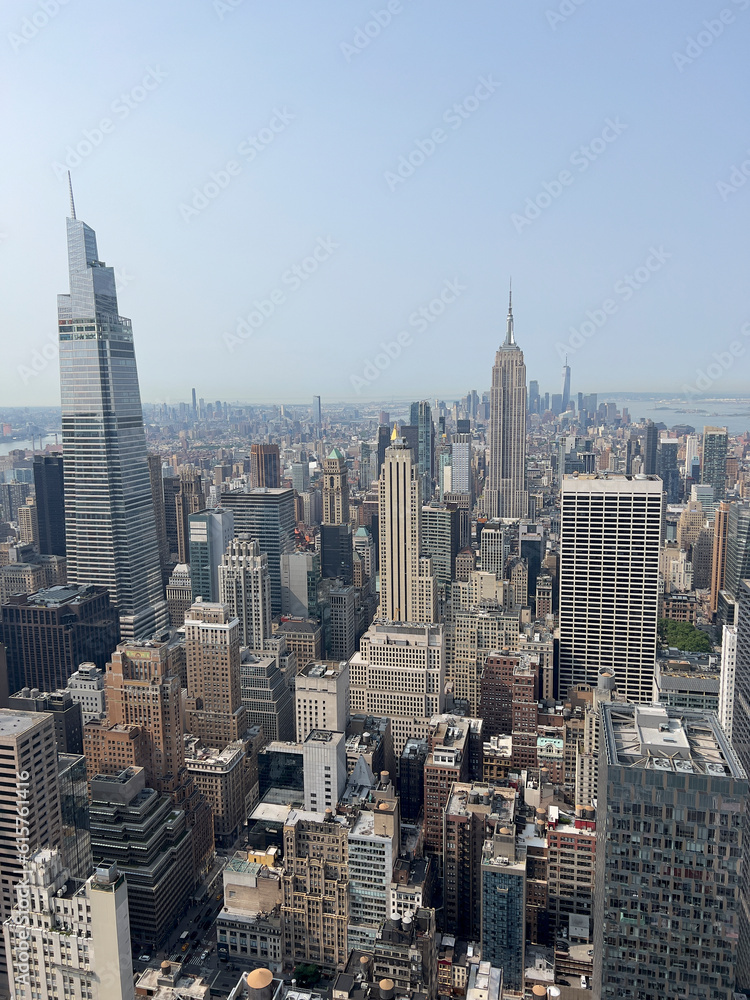Views from Top of the Rock, Rockefeller Center, New York City USA