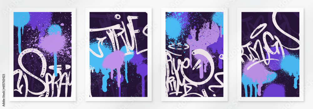 multicolored background poster, graffiti letters, bright colored inscriptions in the style of graffiti street art