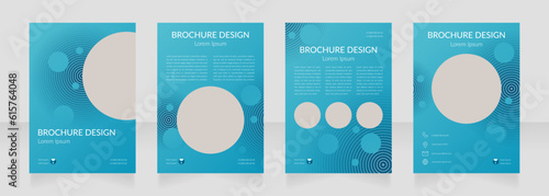 Clear water delivery service blank brochure design. Template set with copy space for text. Premade corporate reports collection. Editable 4 paper pages. Lato Regular, Light fonts used