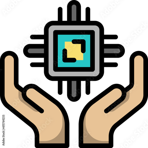 cpu filled outline icon