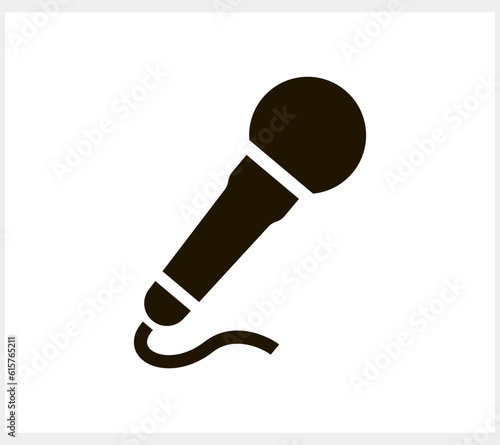 Stencil microphone icon Mic clipart Vector stock illustration EPS 10