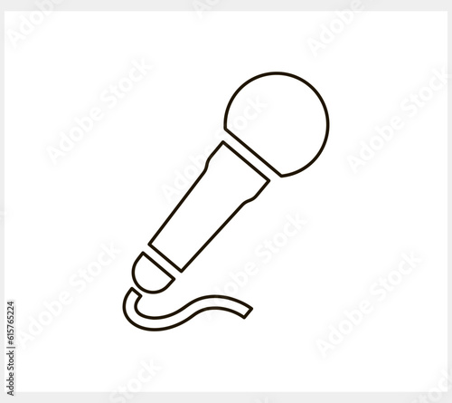 Sketch microphone icon Music clipart Vector stock illustration EPS 10