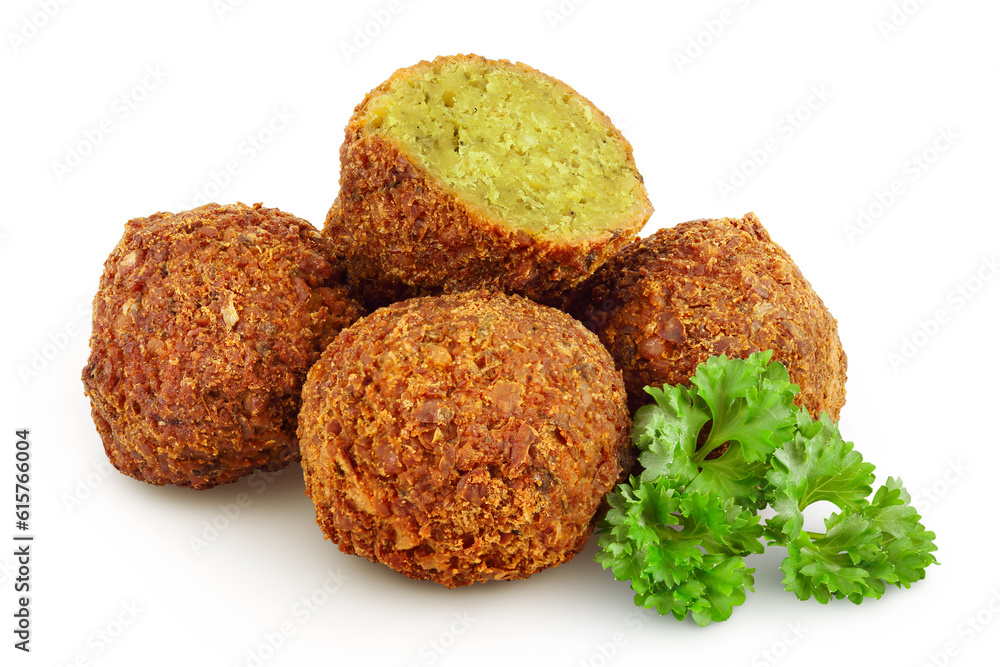 falafel ball isolated on a white background with full depth of field falafel ball isolated on a white background with full depth of field