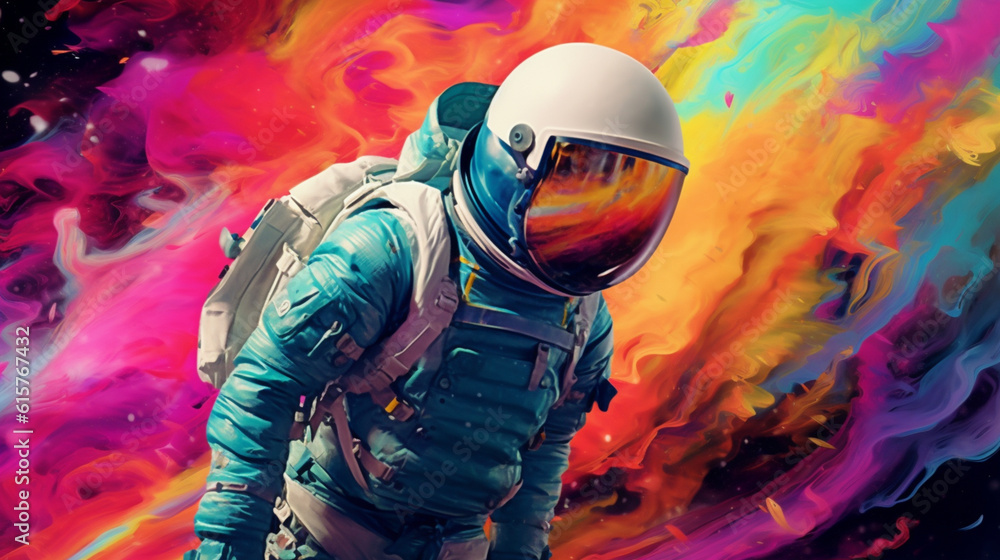Person in mask astronaut Person in mask astronaut