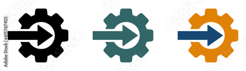  Integration flat vector icons