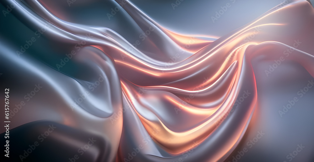 background with folds of copper pink soft glow in the dark. generative ai background with folds of copper pink soft glow in the dark. generative ai