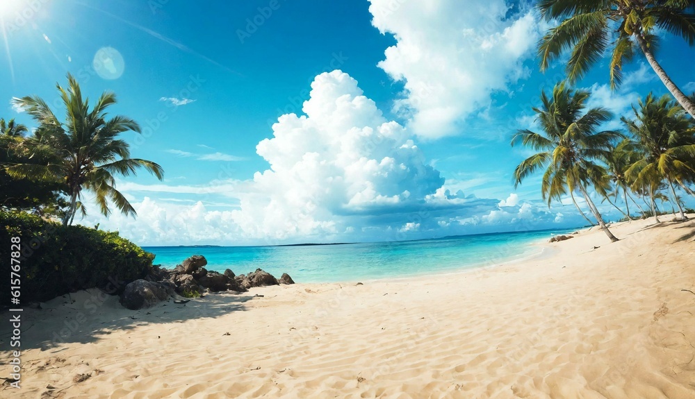 tropical paradise beach ai generated