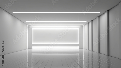 empty white room with walls
