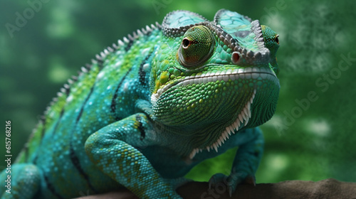 green iguana on a branch © NoahMKT