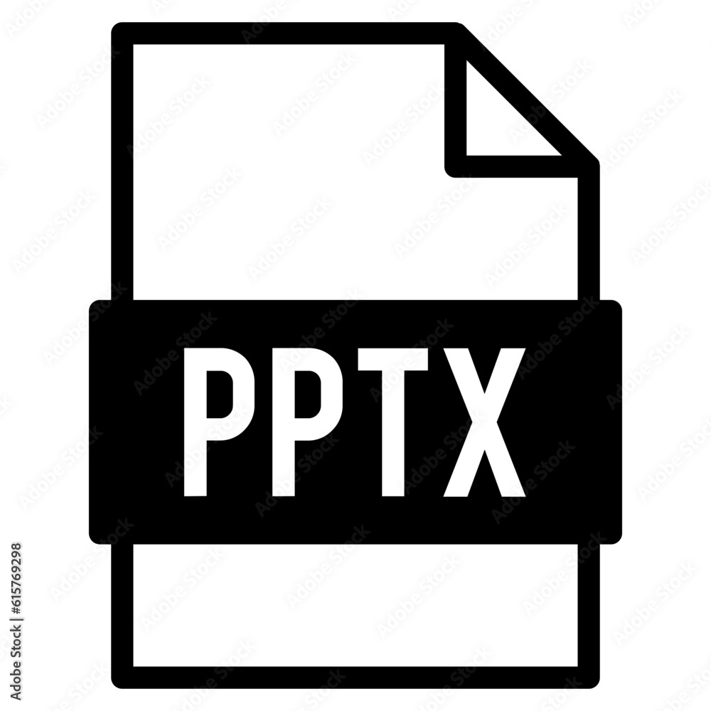 PPTX file format extension icon PPTX file format extension icon