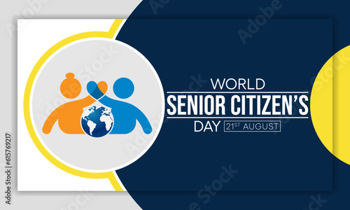World Senior Citizen's Day is observed every year on August 21. The day is known to increase awareness of the factors and issues that affect older adults, such as age deterioration. Vector art