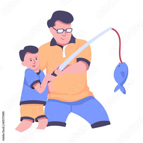 Dad Fishing 