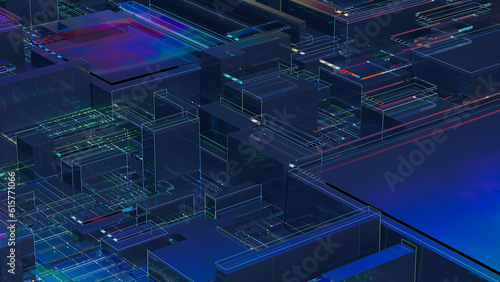 Abstract technology background. Electronic equipment. 3d render.