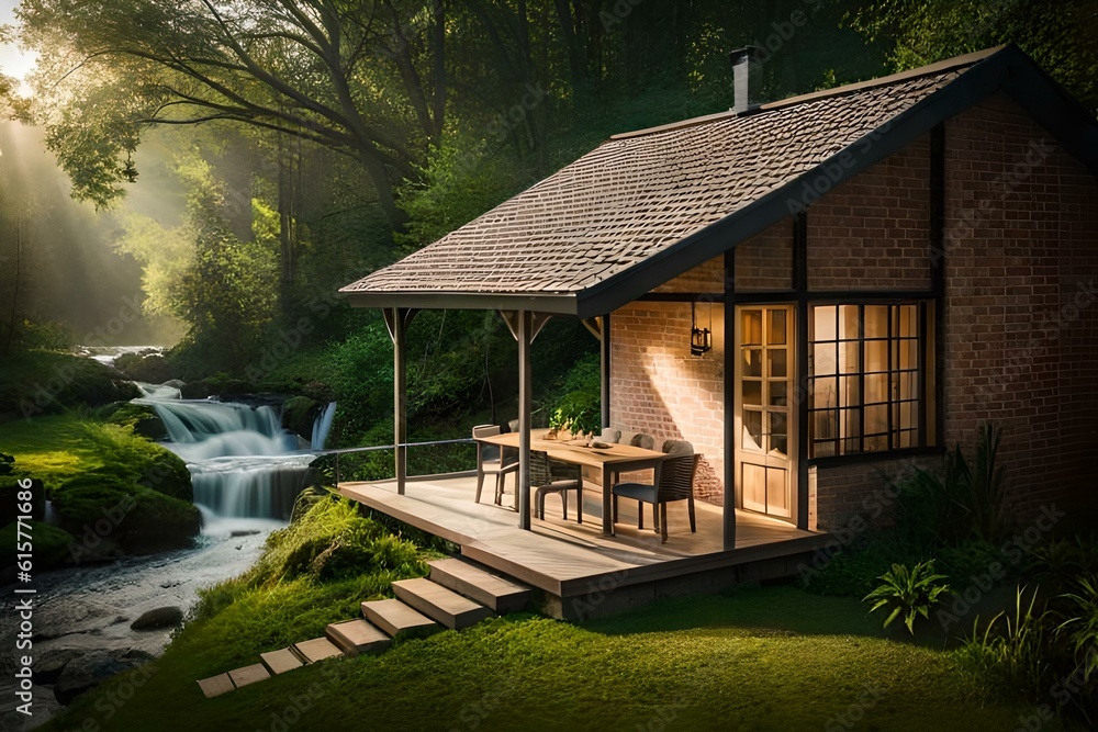 house on the river Generated AI house on the river Generated AI